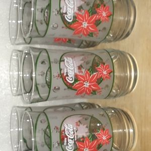 NEW Set of 6 Vintage Coca-Cola Holiday Glasses